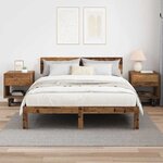 vidaXL Table de chevet 2 Pièces Bois ancien 40 5 x 40 x 48 cm