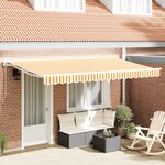 vidaXL Auvent Rétractable Jaune et blanc 400x200 cm