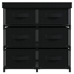 vidaXL Armoire de rangement avec 6 tiroirs 55x29x55 cm Noir Acier