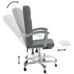 vidaXL Fauteuil inclinable de bureau Gris foncé Tissu