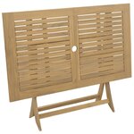 vidaXL Table pliable de jardin 120x70x75 cm bois d'acacia solide