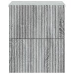 vidaXL Cabinet de chevet mural 2 pièces Sonoma gris 33 x 34 5 x 40 cm