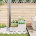 vidaXL Cache-pot de jardin Argent 80 x 80 x 48 cm Acier inoxydable
