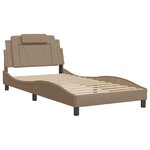 vidaXL Cadre de lit Viana sans matelas cappuccino 100x200 cm similicuir