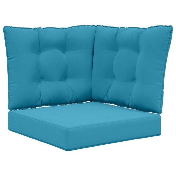 vidaXL Coussin de canapé d'extérieur 3 Pièces Bleu royal Polyester