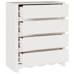 vidaXL Commode Drammen Blanc 76 5 x 40 x 91 cm Bois de pin massif
