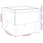 vidaXL Tabouret avec pieds en bois Velours crème