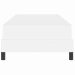 vidaXL Cadre de lit avec matelas Blanc pur 80 x 200 cm tissu