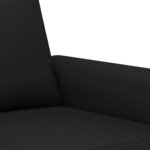 vidaXL Ensemble de canapés 2 Pièces avec coussins Noir Similicuir