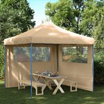vidaXL Tente de réception pliable escamotable avec 2 parois latérales
