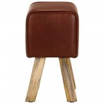 vidaXL Banc saut de cheval 38 cm marron cuir véritable et manguier