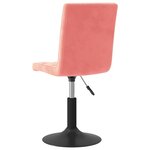 vidaXL Chaises pivotantes à manger lot de 2 rose velours