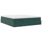 VidaXL Cadre de lit ottoman avec matelas vert foncé 180x200cm velours