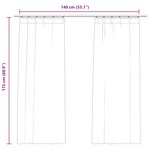 vidaXL Rideau occultant et crochet 2Pièces Velours Rose antique 140x175cm