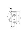 THIRARD - Serrure encastrable à clé pour porte de chambre  carré 8mm  axe 50mm  entr'axe 90mm  bouts ronds  2 clés