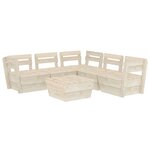vidaXL Salon de jardin palette 6 Pièces Bois d'épicéa imprégné