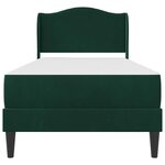 vidaXL Cadre de lit 2 Pièces Vert foncé 90 x 190 cm Velours