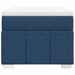 vidaXL Sommier à lattes de lit avec matelas Bleu 100x200 cm Tissu