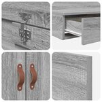 vidaXL Cadre de lit avec rangement Sonoma gris 236 5 x 180 x 31 5 cm