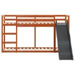 vidaXL Lit superposé avec toboggan/échelle 90x200 cm bois pin massif