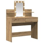vidaXL Table de Toilette avec tiroir Chêne artisanal 100 x 40 x 130 cm