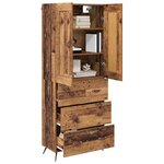 vidaXL Haut Armoire Bois Ancien 69 5 x 34 x 180 cm Bois d'ingénierie