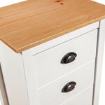 vidaXL Buffet Hill Blanc 46x35x80 cm Bois de pin solide