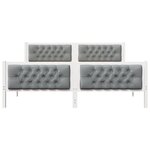 vidaXL Cadre de lit Gris clair 180 x 200 cm Pin massif