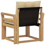 vidaXL Canapé d’extérieur Bois d'acacia massif et Textilène Blanc