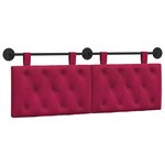 vidaXL Tête de lit suspendue Bordeaux Velours