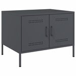 vidaXL Table basse anthracite 68x50x50 5 cm acier laminé à froid