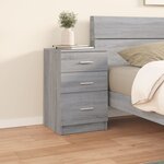 vidaXL Table de chevet Sonoma gris 40x40x63 cm Bois d'ingénierie