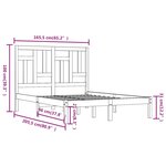 vidaXL Cadre de lit sans matelas 160x200 cm bois massif de pin