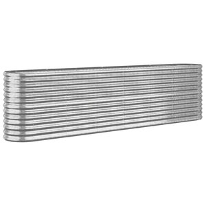 vidaXL Lit surélevé de jardin Acier galvanisé Argenté