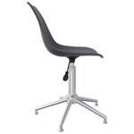 vidaXL Chaise pivotante de salle à manger Gris clair PP