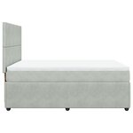 vidaXL Sommier à lattes de lit et matelas Gris clair 160x200cm Velours