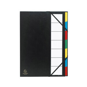 Trieur rigide ORDONATOR dos extensible 7 compartiments Noir EXACOMPTA