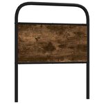 vidaXL Tête de lit de remplacement chêne fumé 75 cm acier et bois d'ingénierie