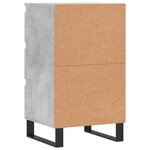 vidaXL Buffet gris béton 40x35x70 cm bois d'ingénierie