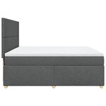 vidaXL Sommier à lattes de lit avec matelas Gris foncé 200x200cm Tissu