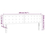 vidaXL Tête de lit à LED Marron foncé 200x5x78/88 cm Tissu