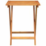 vidaXL Table de jardin pliante Pliant Naturel 60 x 60 x 72 cm