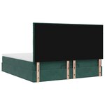 vidaXL Cadre de lit ottoman avec matelas vert foncé 160x200 cm velours