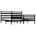 vidaXL Cadre de lit sans matelas bois massif de pin 200x200 cm noir