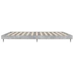 vidaXL Cadre de lit sans matelas gris béton 200x200 cm