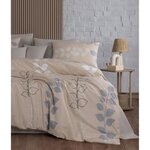 Parure de lit - housse de couette 220 x 240 + 2 taies d'oreiller 60 x 60 coton renforcé - Beige