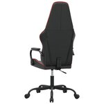 vidaXL Chaise de jeu Noir et rouge Similicuir