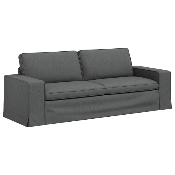 vidaXL Canapé Gris foncé 222 x 80 x 82 cm tissu