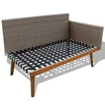 vidaXL Salon de jardin 4 Pièces avec coussins Résine tressée Gris