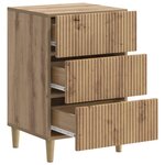 vidaXL Cabinet de chevet Chêne artisanal 43 x 41 x 66 5 cm